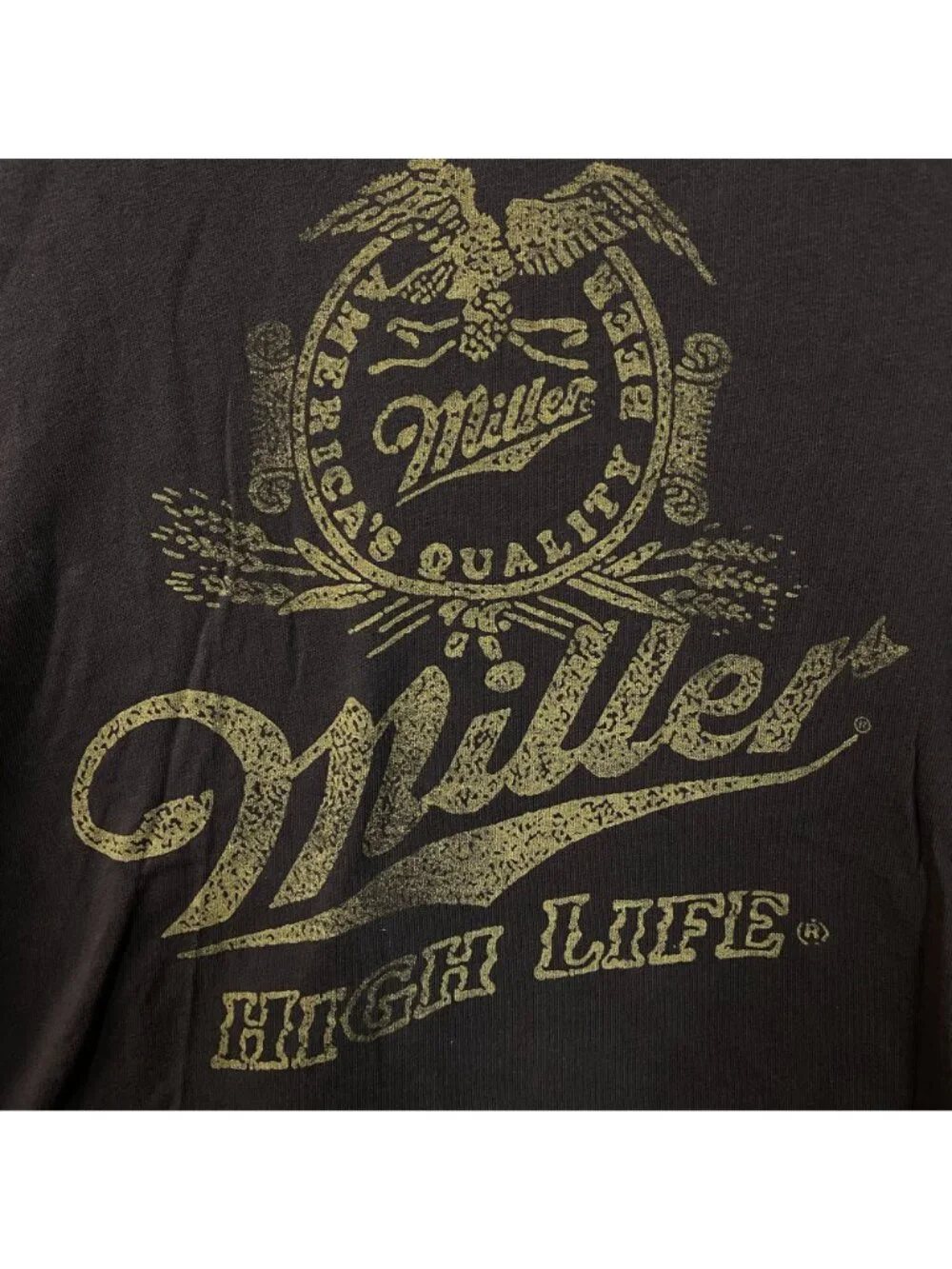 Junk Food Clothing Miller High Life Vintage Style Graphic T-Shirt Medium